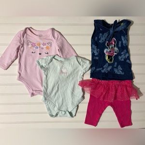 0-3 Months Baby Girl Clothes Bundle Dress Bodysuits Pants With Skirt Fall Winter